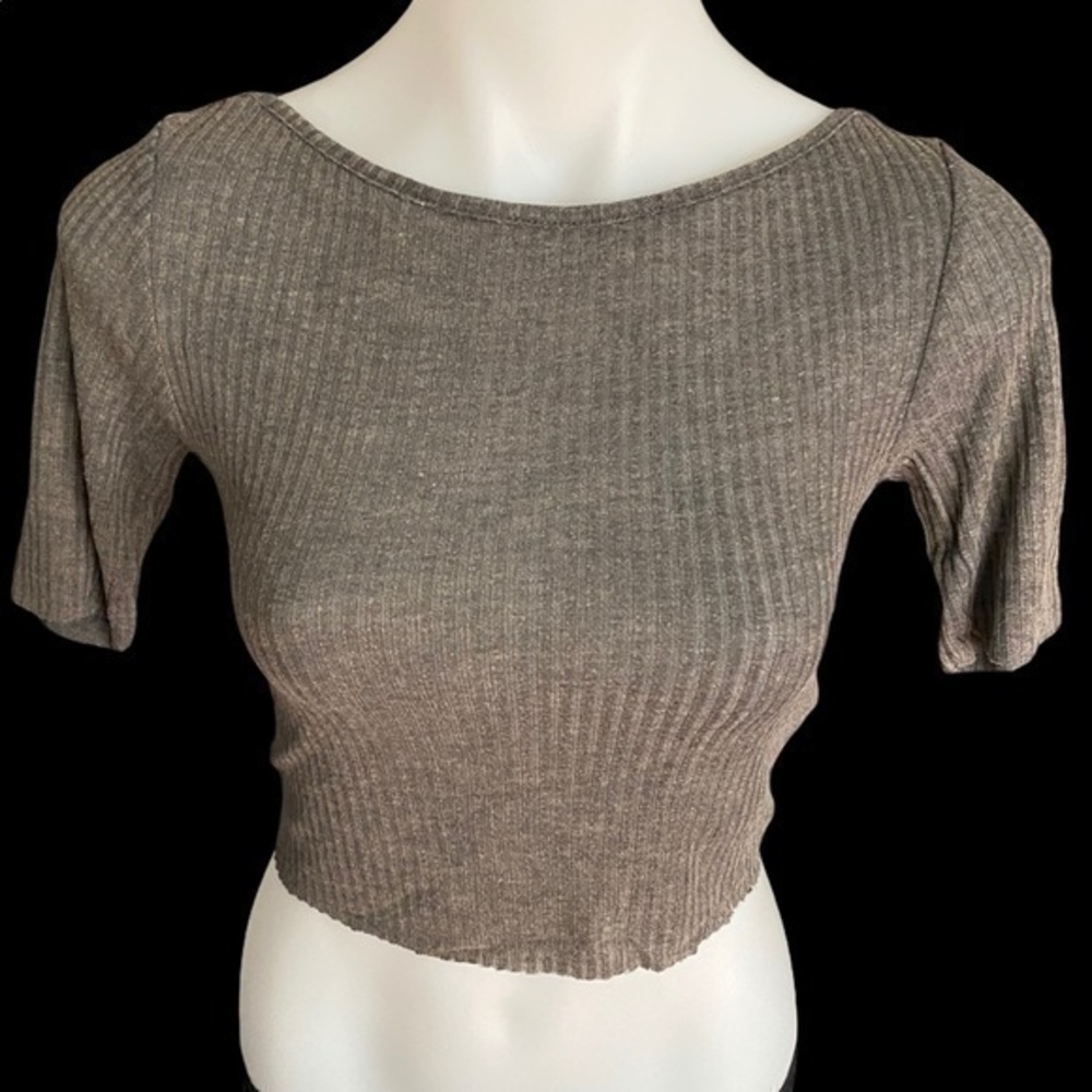 TOPSHOP RIBBED RIB CROP TOP TEE NWT SIZES 2 4 6 8 AVAILABLE BRAND NEW - Picture 4 of 12